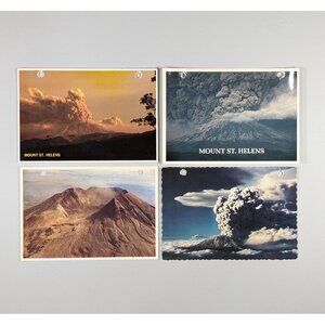 Vintage 1980 Mount St Helens Washington USA Volcano eruption post cards x 4,